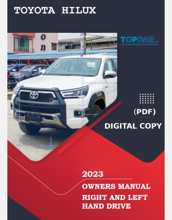 toyota hilux 2023 owners manual rhd and lhd